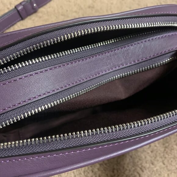 NWT Coach Puffy Linear Quilted Jes Crossbody Bag (Amethyst) - Picture 8 of 12